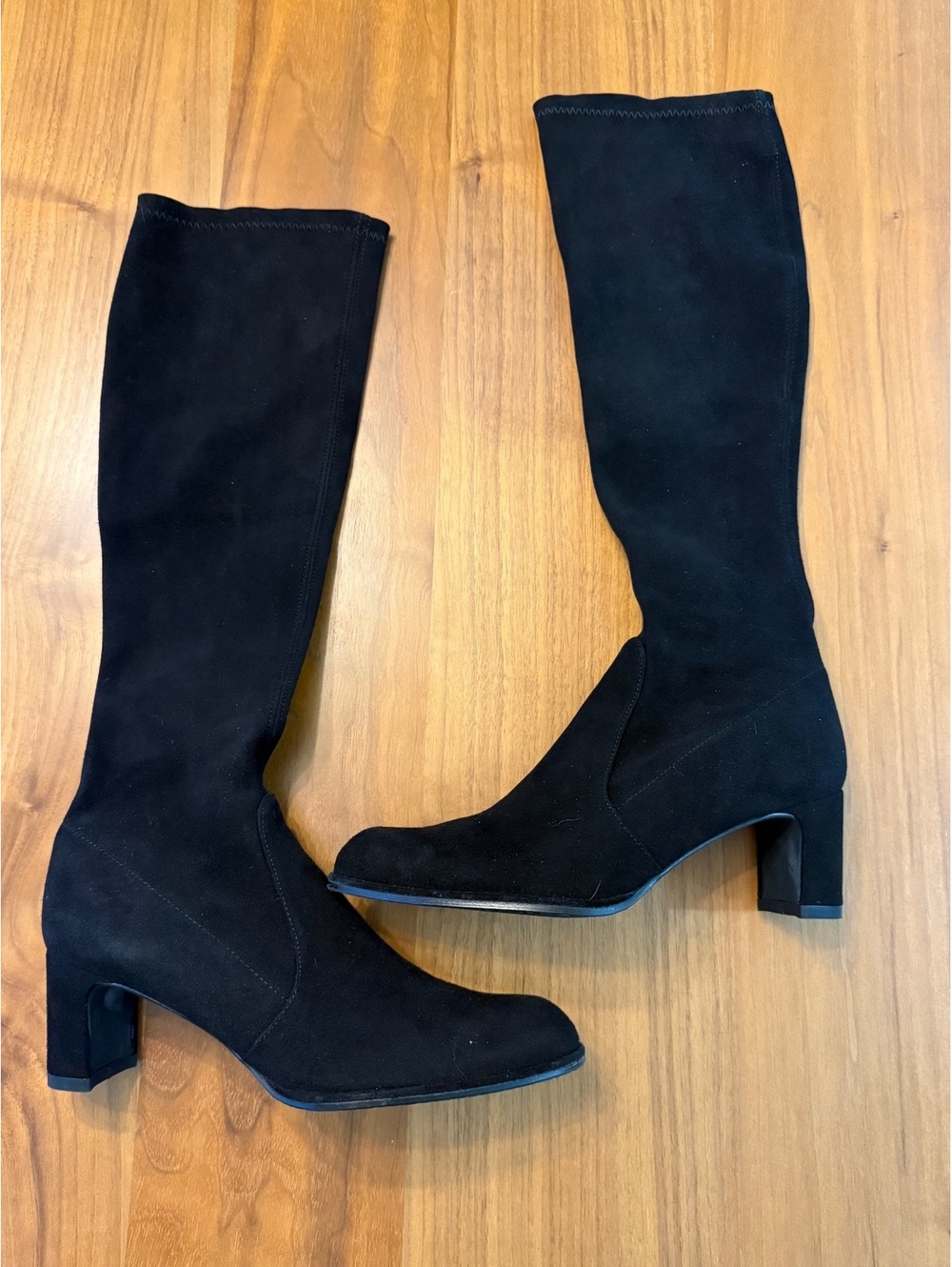 Stuart Weitzman Black Suede Knee-High Boots Size 5